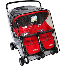 Universal Stroller Raincover Twins Strollers Double Side by Side Baby Stroller rain Cover for Pushchair Pram Buggy Rainproof Dustproof Windproof Rain