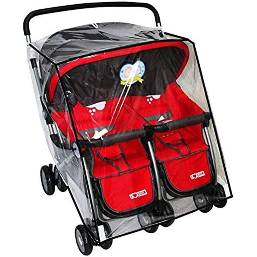Universal Stroller Raincover Twins Strollers Double Side By Side Baby Stroller Rain Cover For Pushchair Pram Buggy Rainproof Dustproof Windproof Rain Ipenny