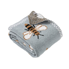 Bee Knitted Warm Blankets for Winter, Couch Blanket Lightweight, Casual Blanket Suitable for Women and Men
