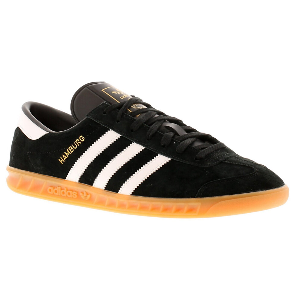 (Black, 9.5 (Adults')) Adidas Originals Hamburg Men's Trainers UK Size