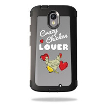 MightySkins OTDMODTUR2-Crazy Chicken Lover Skin for Otterbox Defender Motorola Droid Turbo 2 - Crazy Chicken Lover