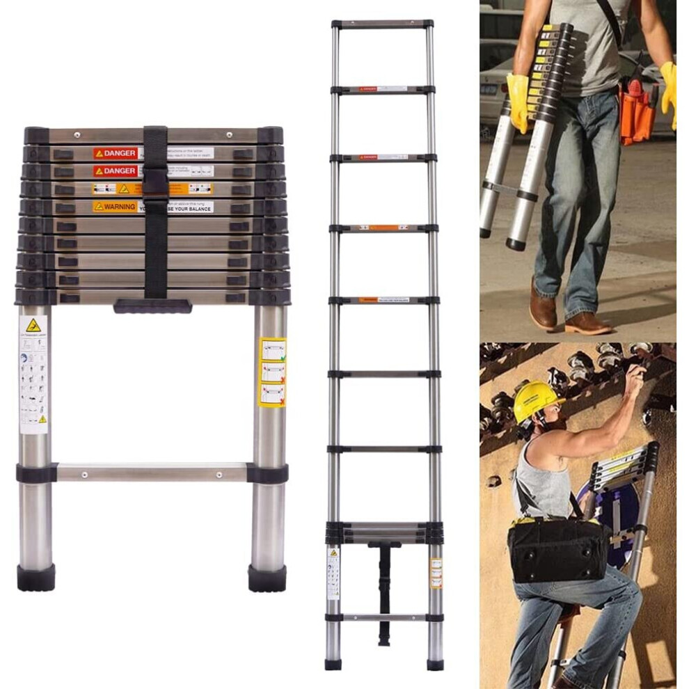 3.2M Telescopic Ladder Protable Step Ladder EN131 Certified