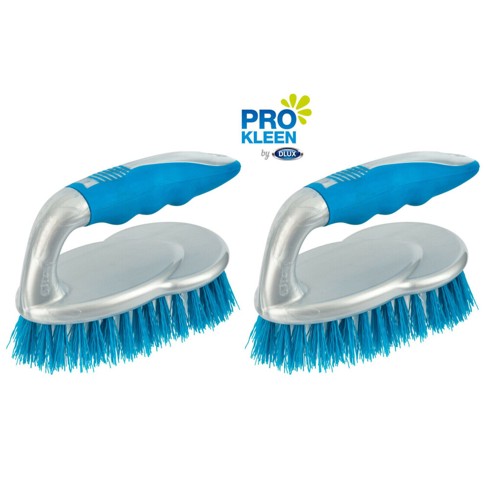 2 x Premium Hand Scrubbing Brush Handle Grip Carpet Cleaning Home Floor Bathtub