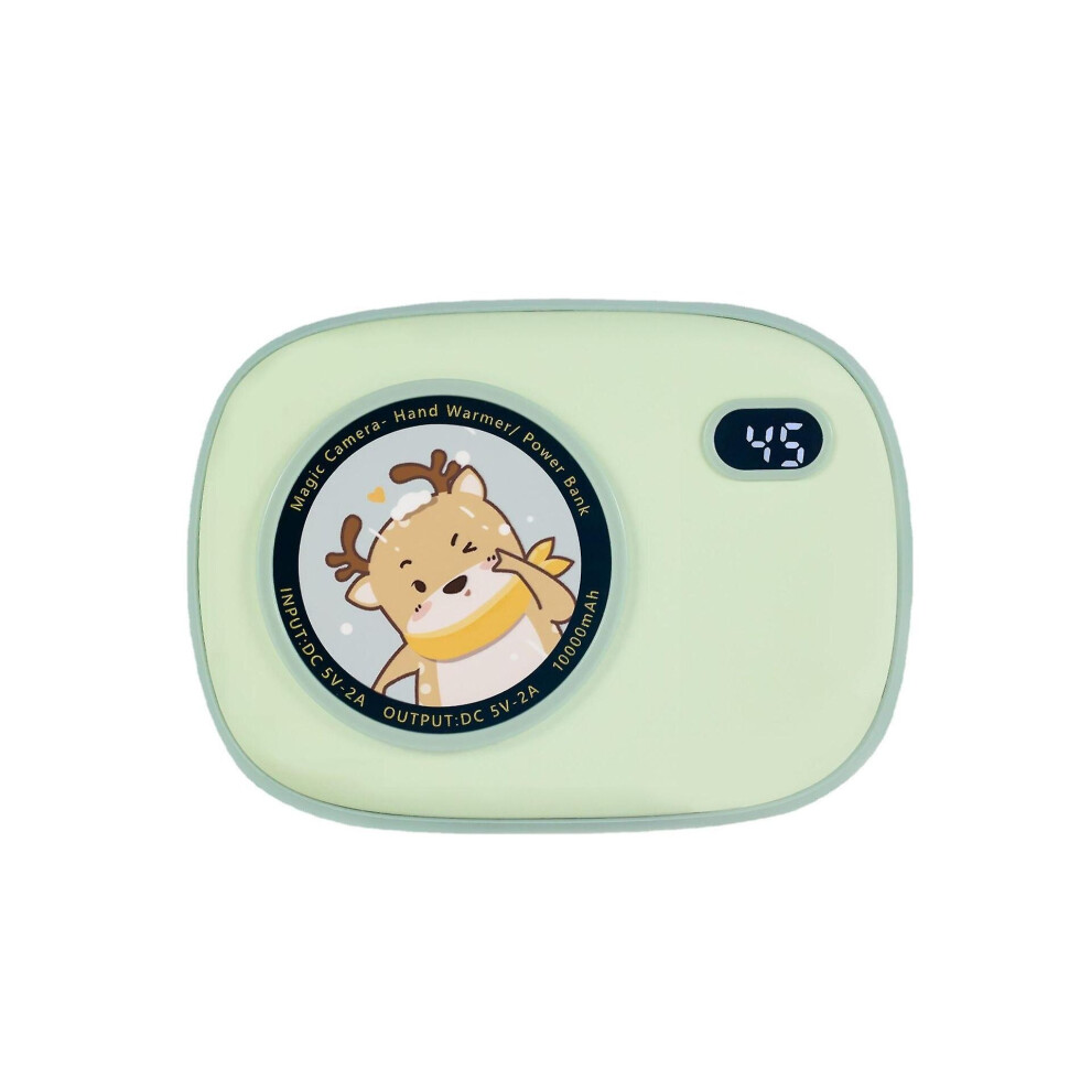 (Green) Electric Hand Warmer Portable Smart 10000Mah Hand Heater Power Bank For Home Office Green 768679765834