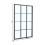 Living And Home (Black - 60*90*2cm) Classic Window Mirror Metal Framed Wall Mirror 4