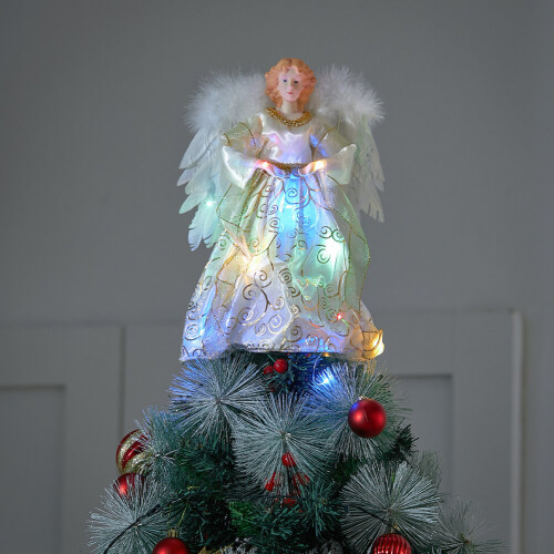 Living And Home Angel Christmas Tree Topper with Multi LED Lights 2