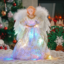 Angel Christmas Tree Topper with Multi LED Lights