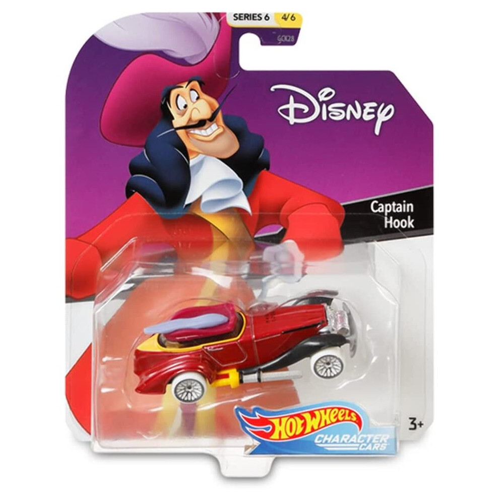 Hot Wheels Character Cars Captain Hook Disney 1:64 Scale GGX61