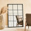Living And Home (Black - 60*90*2cm) Classic Window Mirror Metal Framed Wall Mirror 2