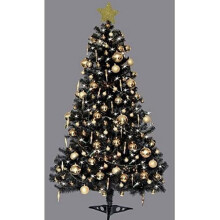 6ft Deluxe Christmas Tree Black