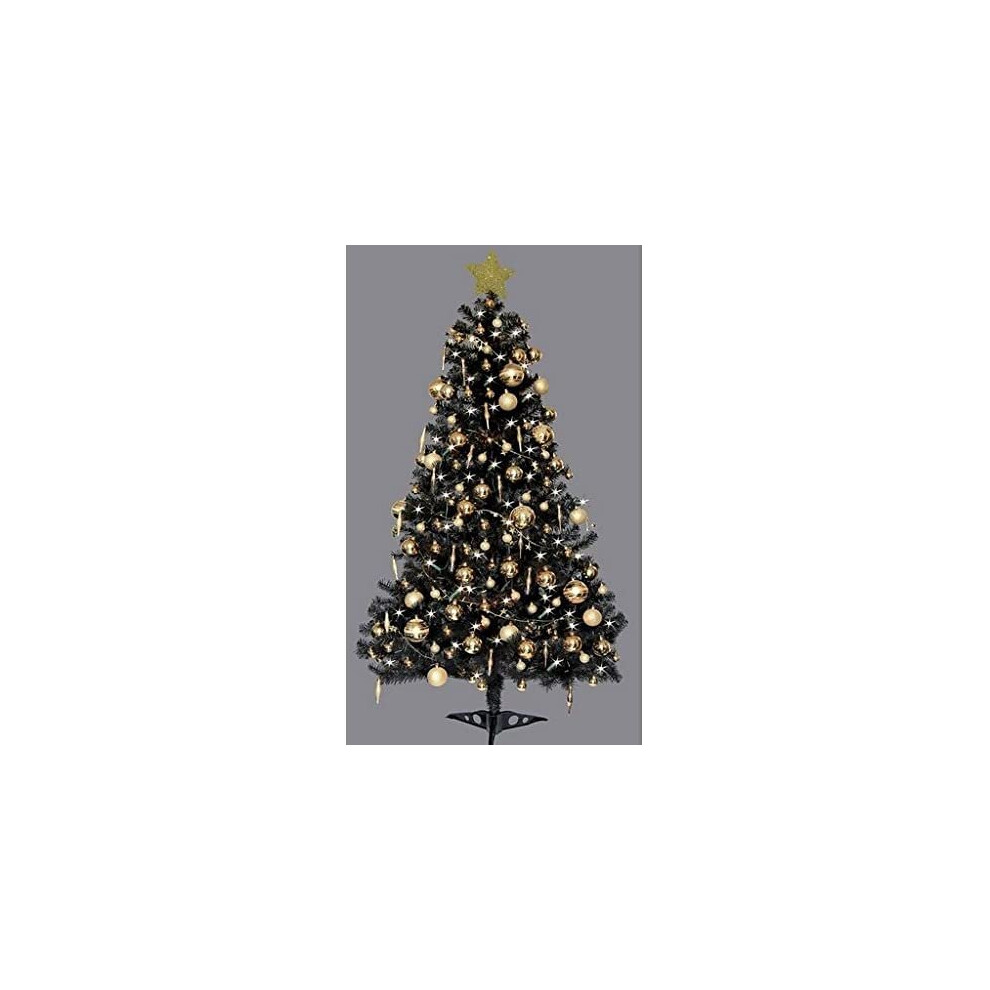 6ft Deluxe Christmas Tree Black