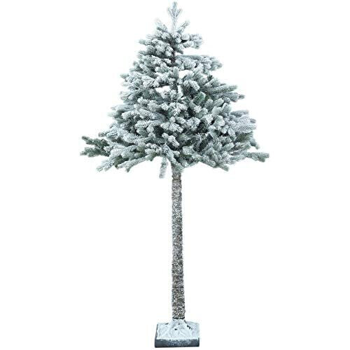 BPIL 6ft Half Parasol Christmas Tree SNOWY Ideal To Decorate House