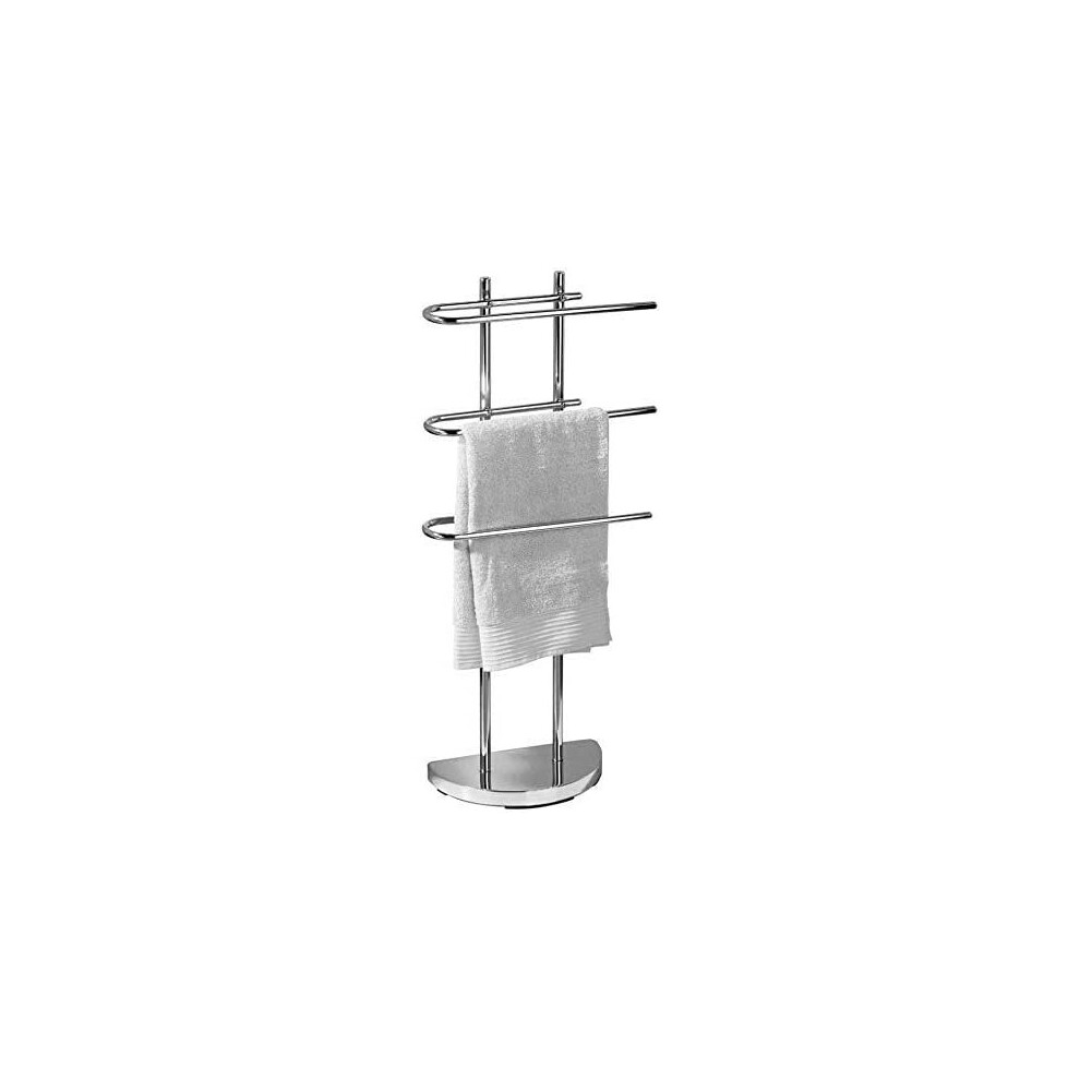 Raxter Stainless Steel Finish and Rustproof Curved Free Standing Towel Stand, Rails, Holder and Towel Drying Rack for Bathroom