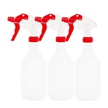 Clay Roberts Water Spray Bottles, Mist and Jet Settings, Pack of 3, Red, 750ml Capacity with Measuring Gauge, Trigger Spray for Cleaning, Gardeni