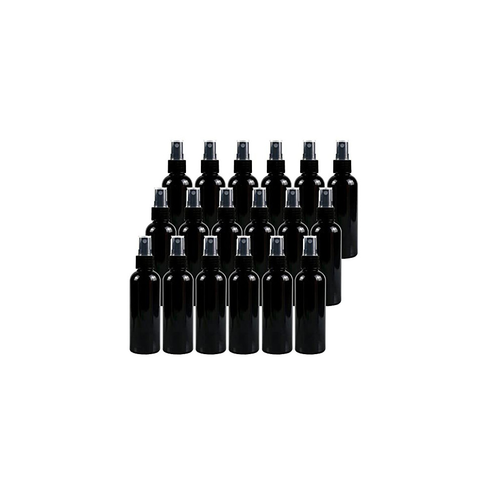 TIANZD 24 Pieces Empty 100 ml BlackÂ PETÂ Plastic Fine Mist Pump Spray Bottles with Black TopÂ Portable Sprayer for Perfume Water Cosmetic Travel Co