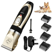 Electric Dog Clippers, Cordless Dog Trimmer Low Noise | Pet Grooming Kit Rechargeable & Fast Charging Dog Grooming Clippers with 4 Combs | Profes