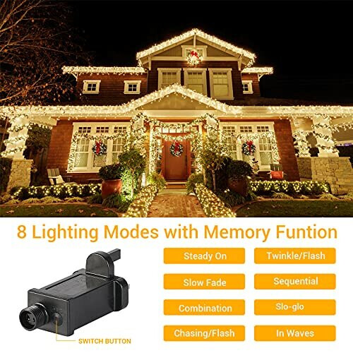 Elktry 1000LED 25M Christmas Lights Outdoor/Indoor, Christmas Tree