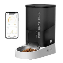 PETKIT Automatic Cat Feeder, WIFI Enabled Pet Food Dispenser with Stainless Steel Bowl, Anti-Clog Design Pet Feeder with Dual Power Supply, Porti