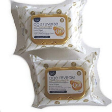 ANTI AGEING FACIAL CLEANSING WIPES FACE AGE REVERSE ANTI-AGING WITH CO-ENZYME Q10 3 X PACKS OF 30