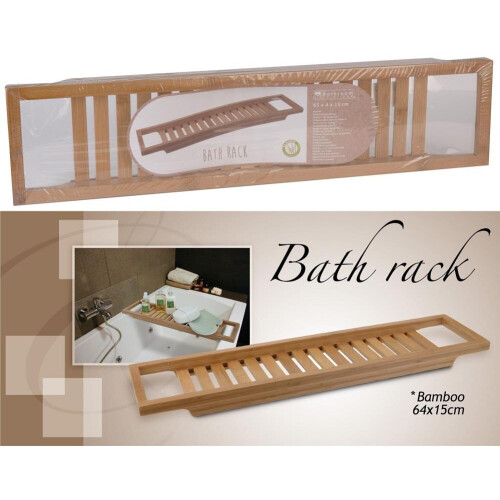 BATH RACK BAMBOO 64X15CM