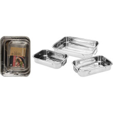 Drei Universal-Backbleche aus Stahl für vielseitiges Backen
