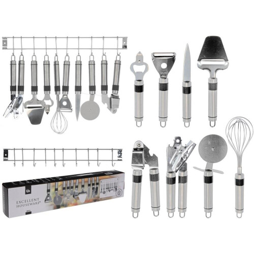 KITCHEN SET 9PCS STAINLESS STEEL