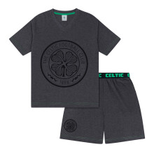 (Grey Crest, Medium) Celtic FC Mens Pyjamas Short Loungewear OFFICIAL Football Gift