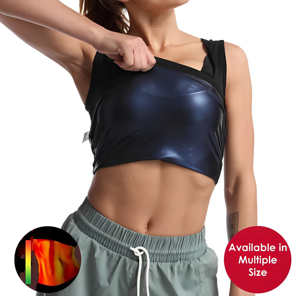 New Fk Sports Women's (S / M) Sweat Sauna Vest Body Shaper Neoprene Vest Black
