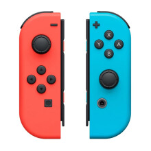 Nintendo Switch Official Joy-Con (L) Neon Red (R) Neon Blue Wireless Controller - Refurbished