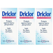 Driclor Antipersirant Roll on 20ml x 3