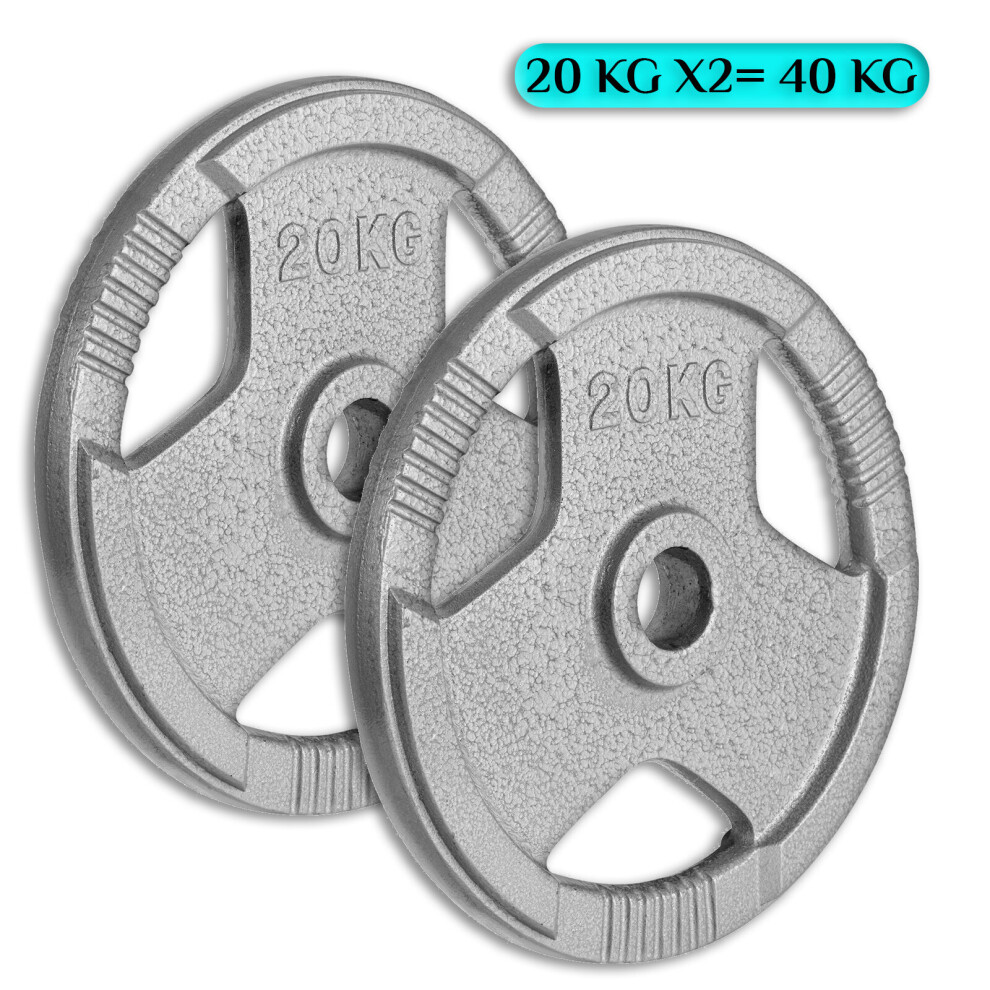 (20Kg x 2 = 40Kg) Olympic 2-Inch Cast Iron Plate Weight Plate