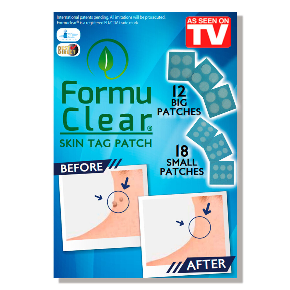 Skin Tag Remover FORMUCLEAR, Patch Remover, 30 Natural Bands, Removal Against Skin Tag with Salicylic Formulation Natural Painless Treatement