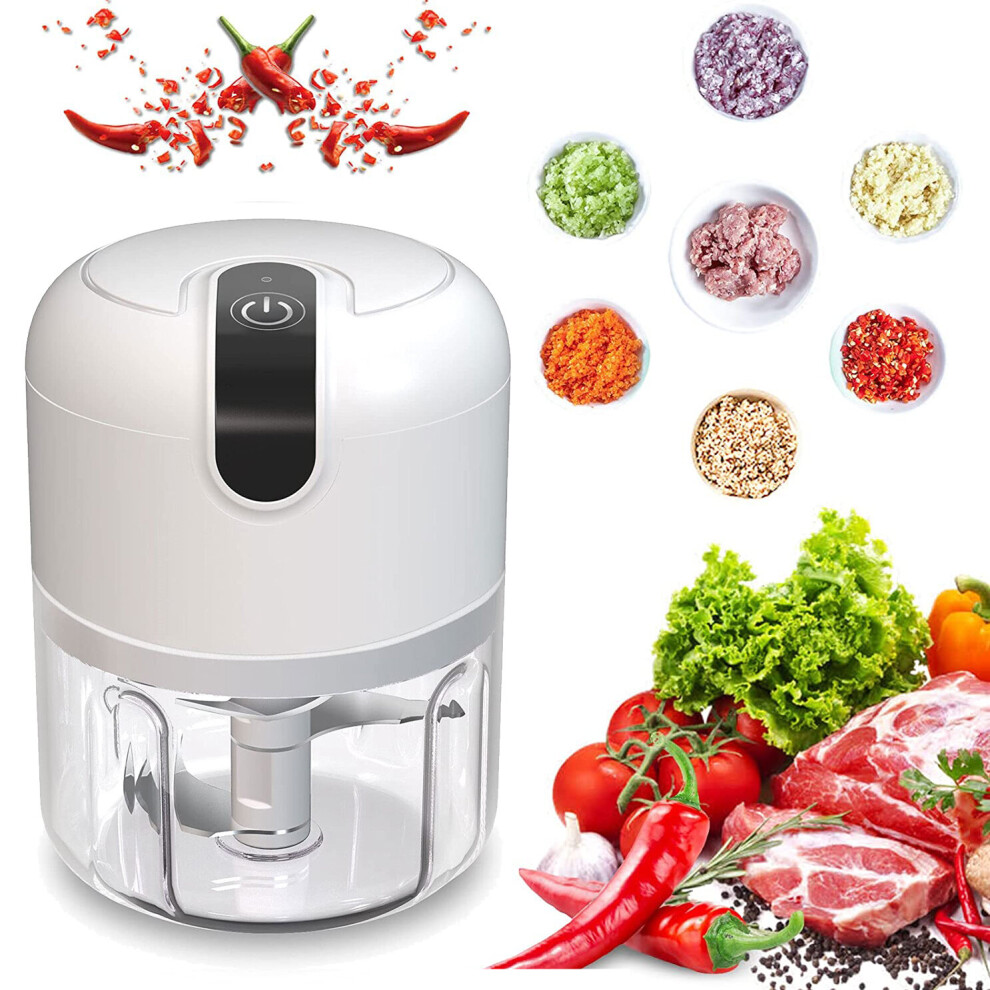 Electric Garlic Food Chopper Vegetable Chopper Grinder Blender Crusher