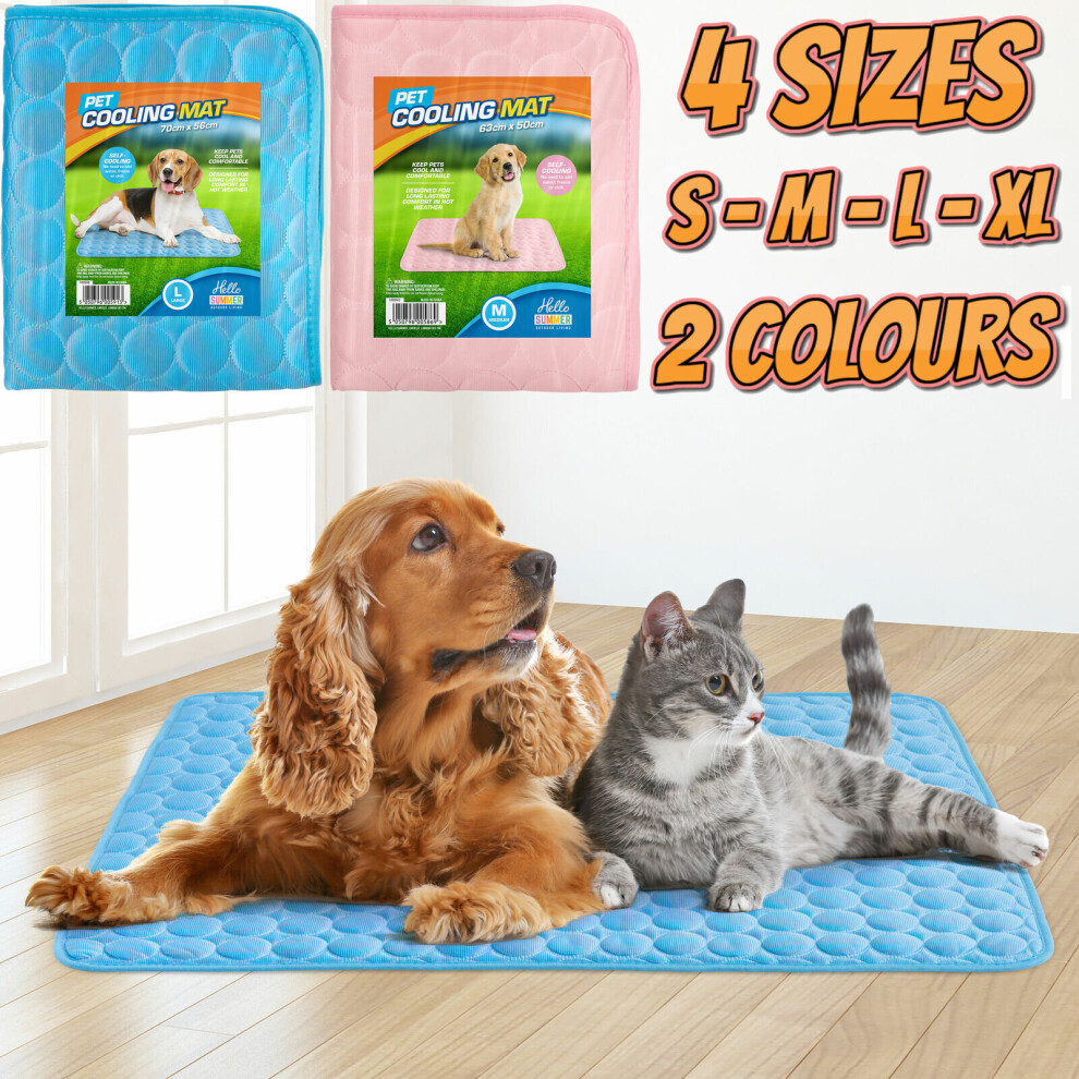 (Pink-Small) Luxury Pet Dog Cooling Gel Pad Cool Mat Bed Pillow Cushion Mattress Heat Relief-image-OPC-PB272DG-NEW