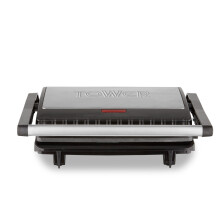Tower T27038 750W Panini Grill with Cerastone Non-Stick Plates, Stainless Steel - Healthier Oil-Free Cooking