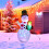 5ft Inflatable Snowman with Rotating LED Lights Christmas Decoration 9