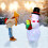 5ft Inflatable Snowman with Rotating LED Lights Christmas Decoration 3