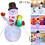 5ft Inflatable Snowman with Rotating LED Lights Christmas Decoration 1