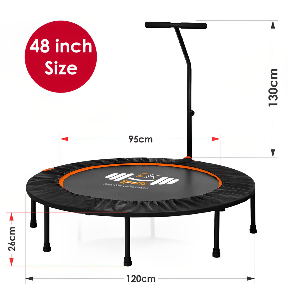 (48" Inch) Mini Trampoline Exercise Gym Foldable with Handle