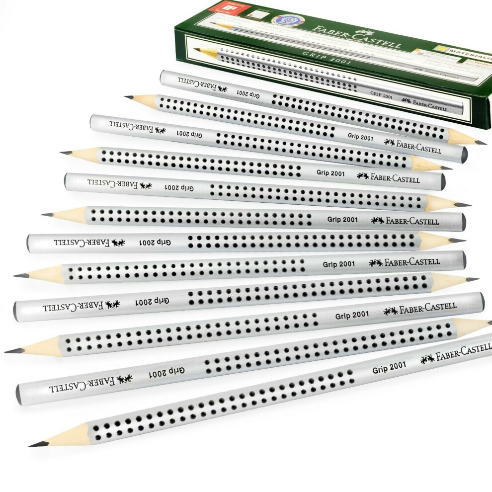 Faber-Castell Grip 2001 Triangular Graphite Pencil - B Grade - Pack of 12