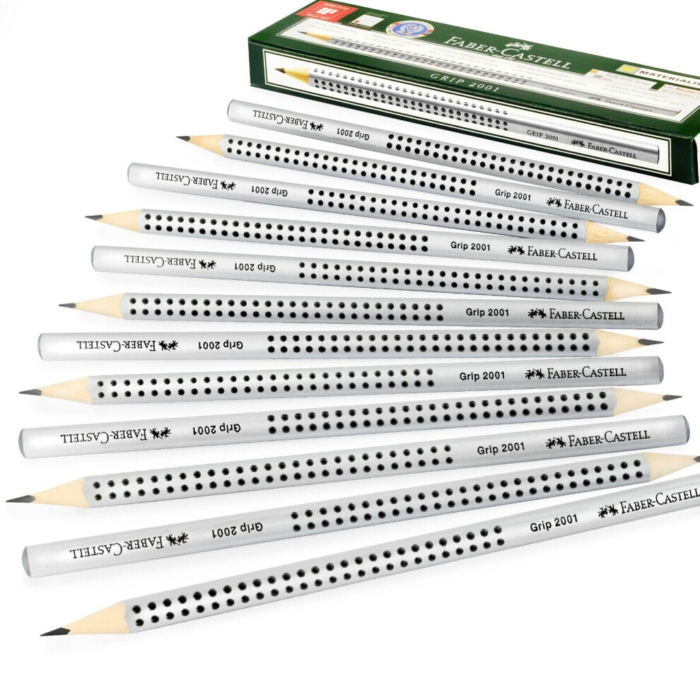 Faber-Castell Grip 2001 Triangular Graphite Pencil - H Grade - Pack of 12