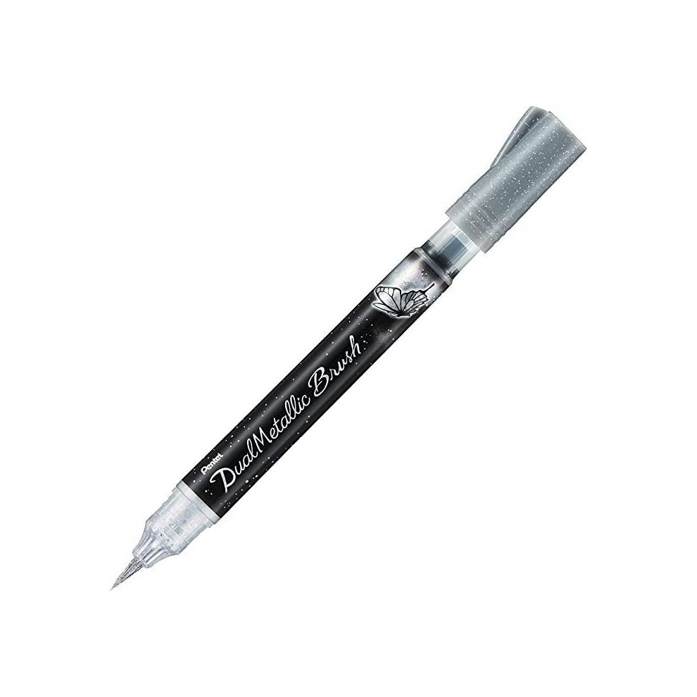 Pentel Arts - Dual Metallic Brush Pen - Single Blister - Silver