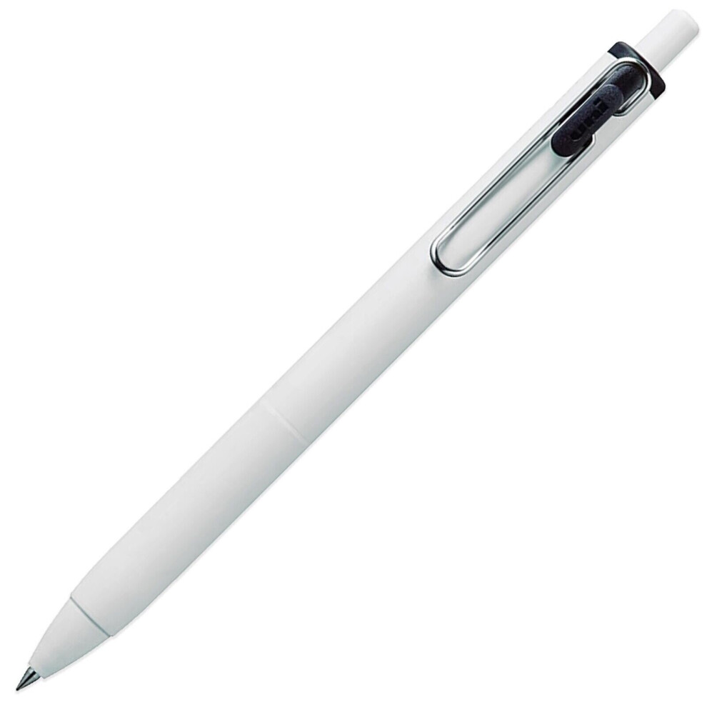 Uni-Ball - UMN-S-05 - Retractable Rollerball Gel Ink - Black Ink & White Barrel - Single Pen