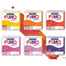 FIMO Soft Polymer Oven Modelling Clay - 57g - Sunset Tones - Set of 6 Colours