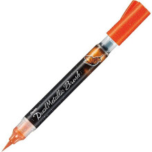 Pentel Arts - Dual Metallic Brush Pen - Single Blister - Orange / Metallic Yellow