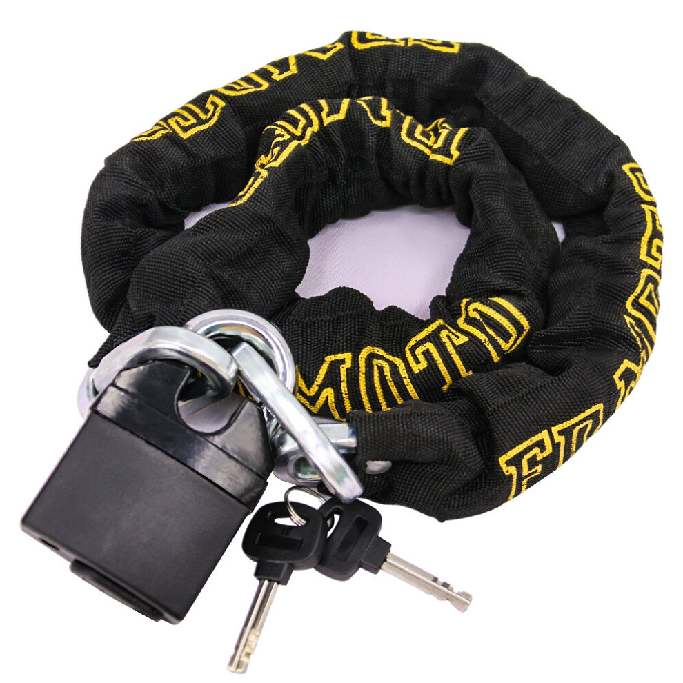 (1.2m) Motorcycle Motorbike Chain & Pad Lock Security Heavy Duty FD-MOTO