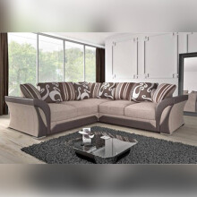(Brown Beige, Corner Sofa) Mario 3+2 Seater and Corner Bedroom Luxuries Sofa