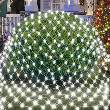(White) 3X2M LED Net Mesh String Light Christmas Fairy Light