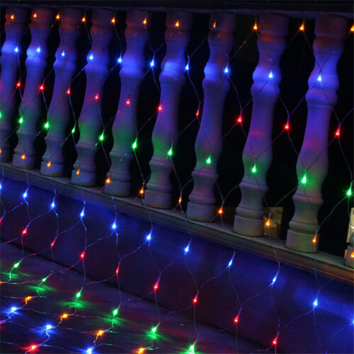 (Colorful) 3X2M LED Net Mesh String Light Christmas Fairy Light
