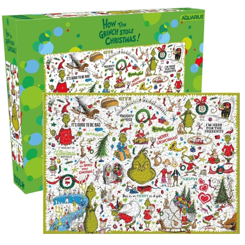 Photos - Jigsaw Puzzle / Mosaic Dr Seuss How The Grinch Stole Christmas 1000pc Jigsaw Puzzle 65459